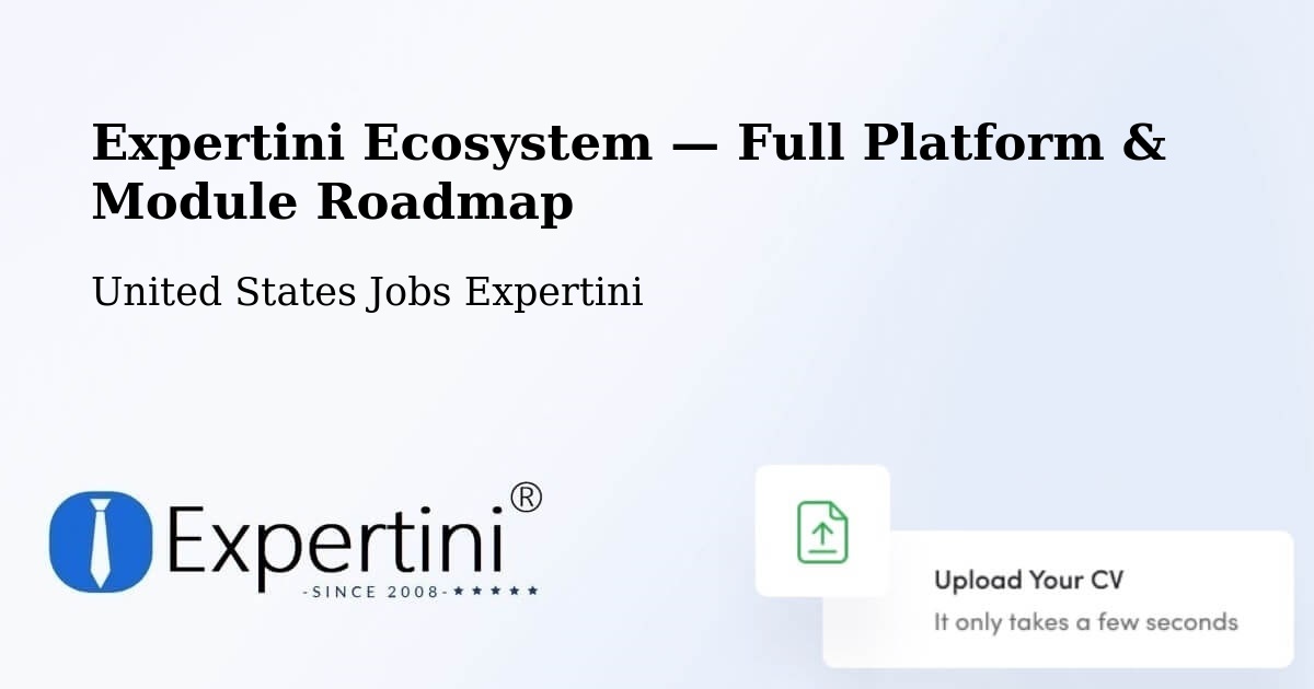 Expertini Ecosystem — Full Platform & Module Roadmap – Conover